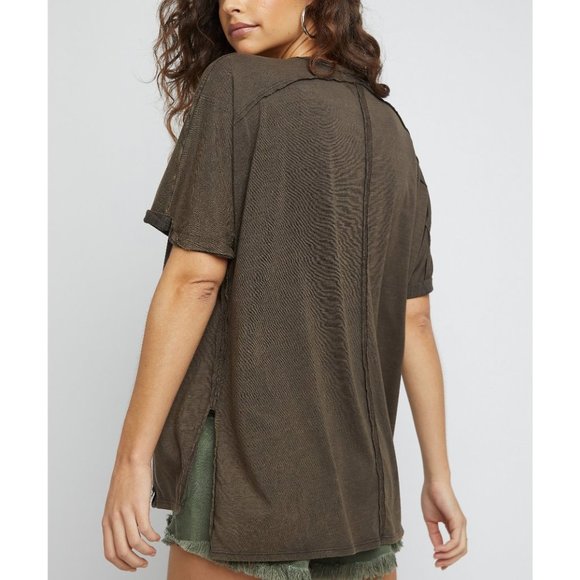 NWT Free People Luna Tee / Raven Feather - Picture 3 of 6